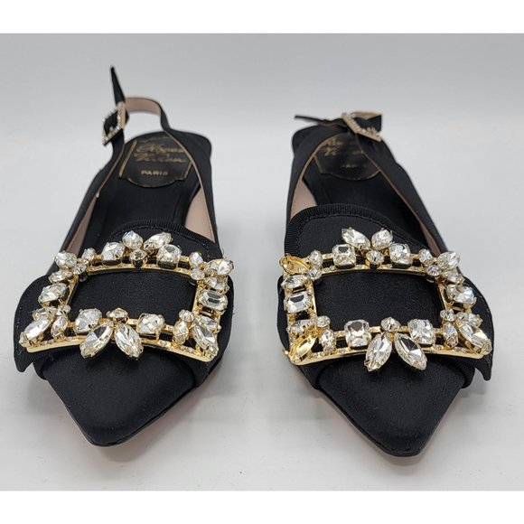 Roger Vivier Embellished-Buckle Slingback Pumps - Picture 5 of 10
